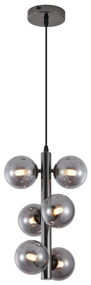 Wofi 6014-605W - Lampadario LED a sospensione con filo VILLA 6xG9/3W/230V nero