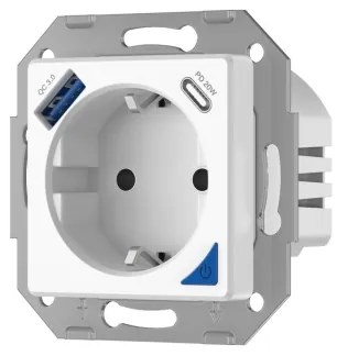 Immax NEO 07801L - Presa smart 16A/230V + USB-A + USB-C Tuya SCHUKO