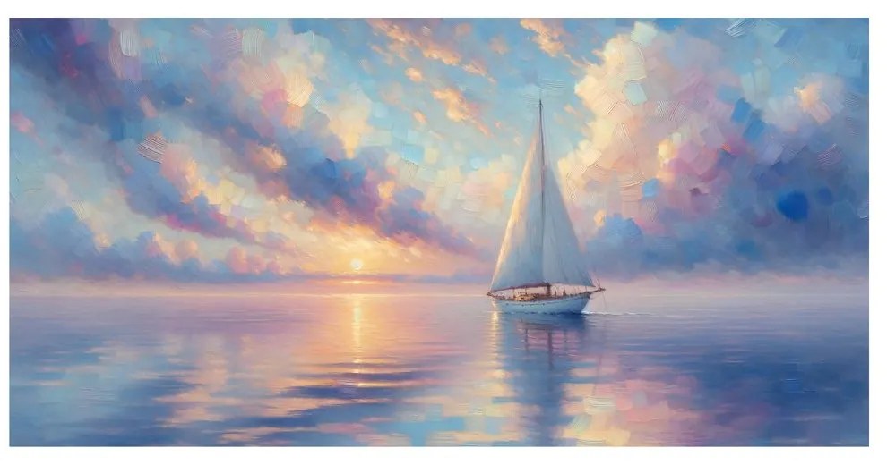Quadro su tela – Barca a vela romantica
