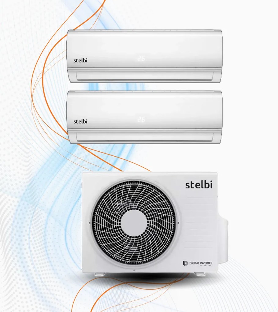 Climatizzatore Stelbi Lyra Dual Inverter R-32 WiFi, 9.000 + 9.000