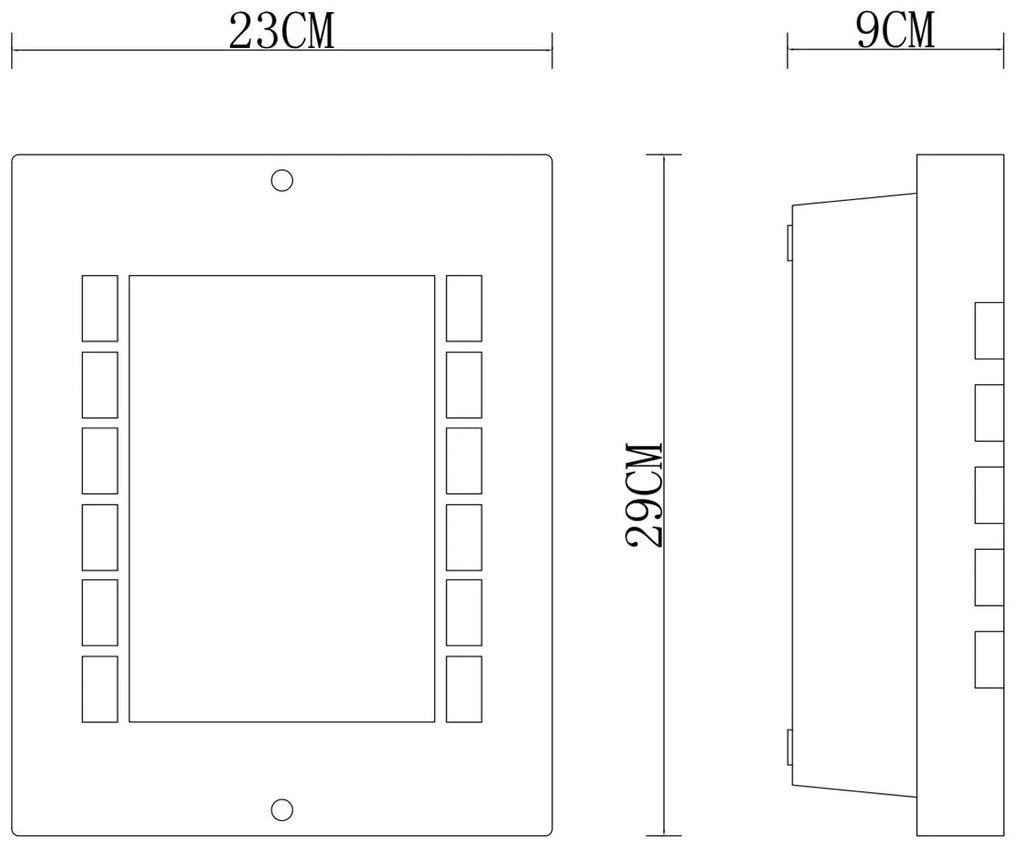 Applique Nera E27 da parete IP54 per esterni - serie METRO