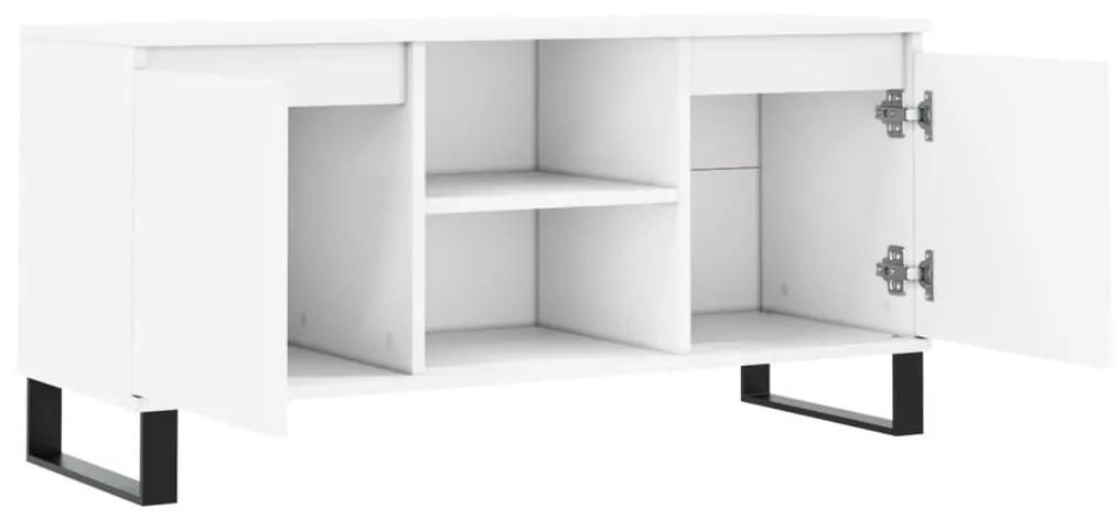 Mobile Porta TV Bianco 104x35x50 cm in Legno Multistrato