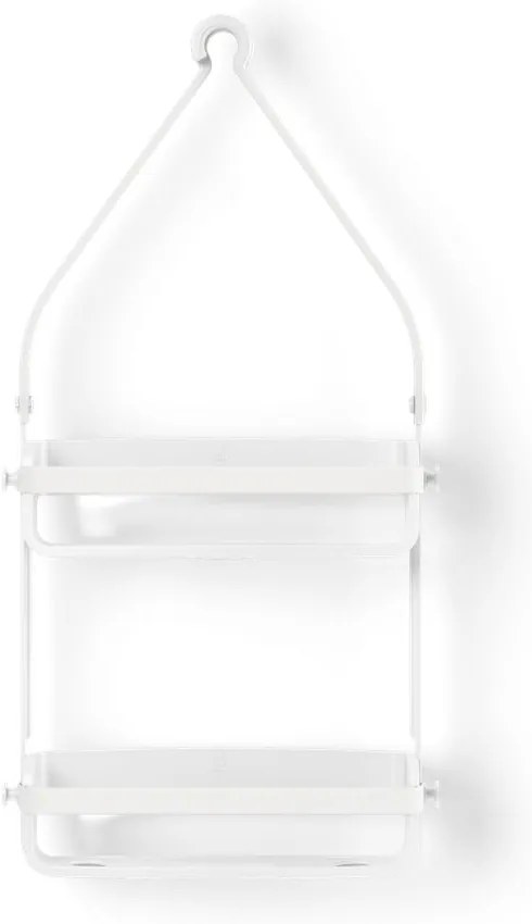 Mensola in plastica bianca sospesa per il bagno Flex - Umbra