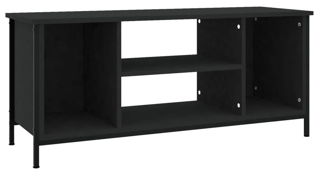 Mobile porta tv nero 102x35x45 cm in legno multistrato