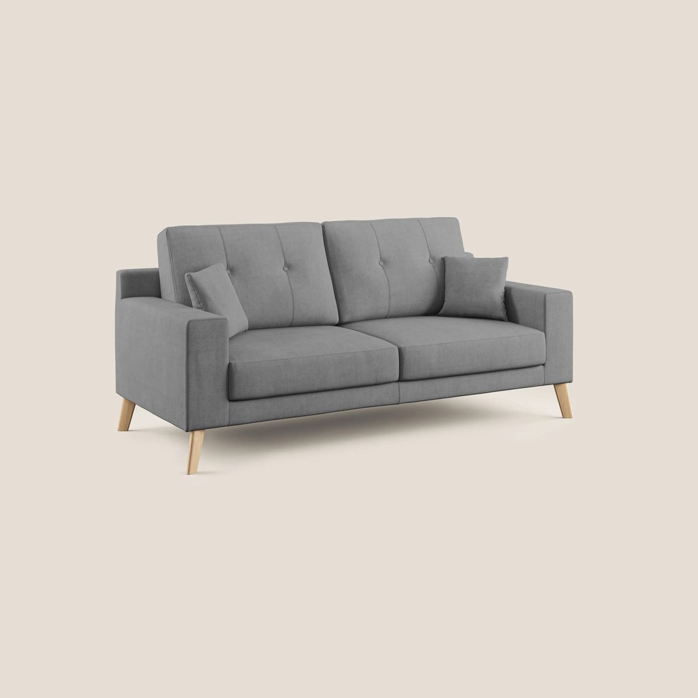 Danish divano moderno in tessuto morbido impermeabile T02 grigio