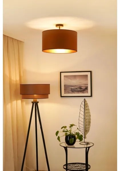 Brilagi - Lampadario OREGON ROLLER VEGE 1xE27/15W/230V Ø45 cm marrone