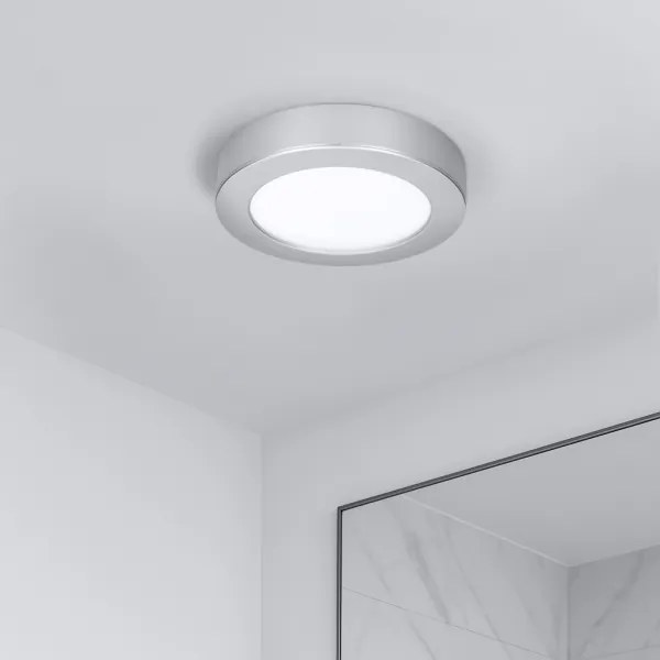 Solight WD240-S - Pannello LED 2 in 1 LED/12W/230V 3000/4000/6000K Ø17 cm IP54 argento