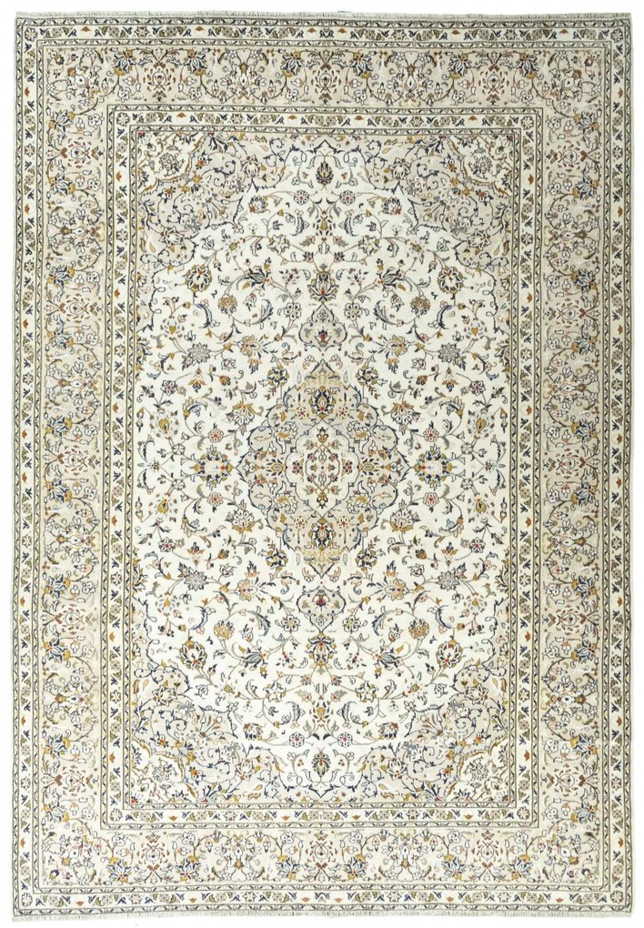 Kashan Tappeto persiano 350x250 Beige (Iran) Annodato A Mano
