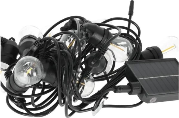 Catena solare LED dimmerabile STARLIGHT NEO 20xE27/3,7V 2700K IP54 1200 mAh 11,5m + telecomando