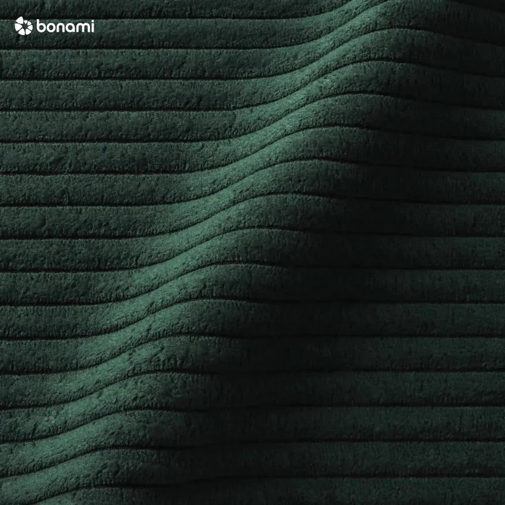 Divano letto angolare in velluto a coste verde scuro Brave Dave - Miuform