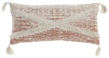 Cuscino DKD Home Decor 60 x 10 x 30 cm Beige Arancio Frange