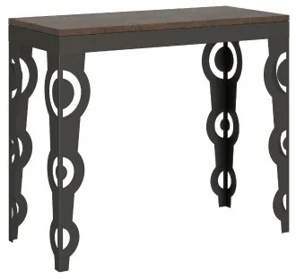 Consolle 90x40 cm allungabile a 300 cm KARAMAY EVOLUTION Noce