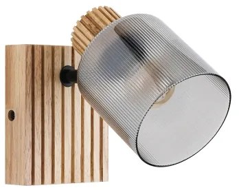 Brilagi - Faretto da parete HYGGE 1xE14/15W/230V legno/fumé