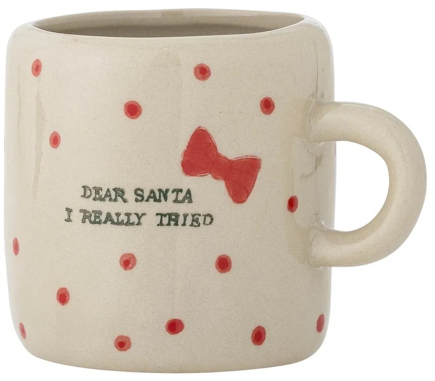 Tazza beige in gres a tema natalizio 250 ml Christy – Bloomingville