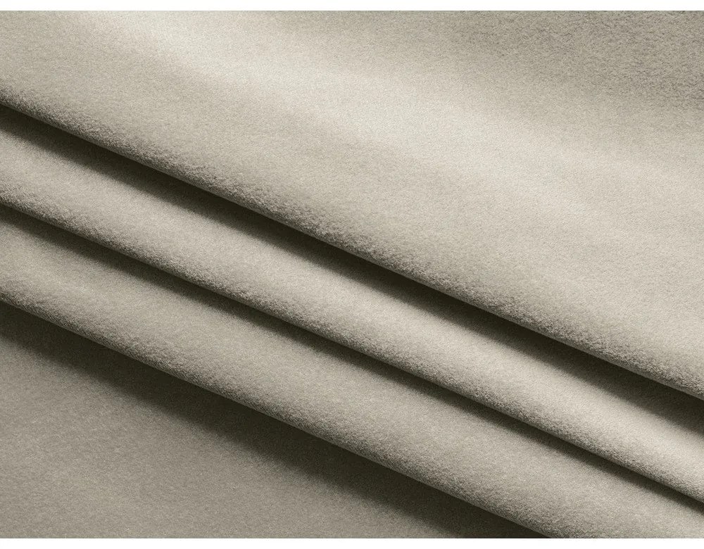 Divano angolare beige allungabile/con contenitore (con penisola a sinistra/con chaise lounge) con rivestimento in velluto Kapua – Makamii