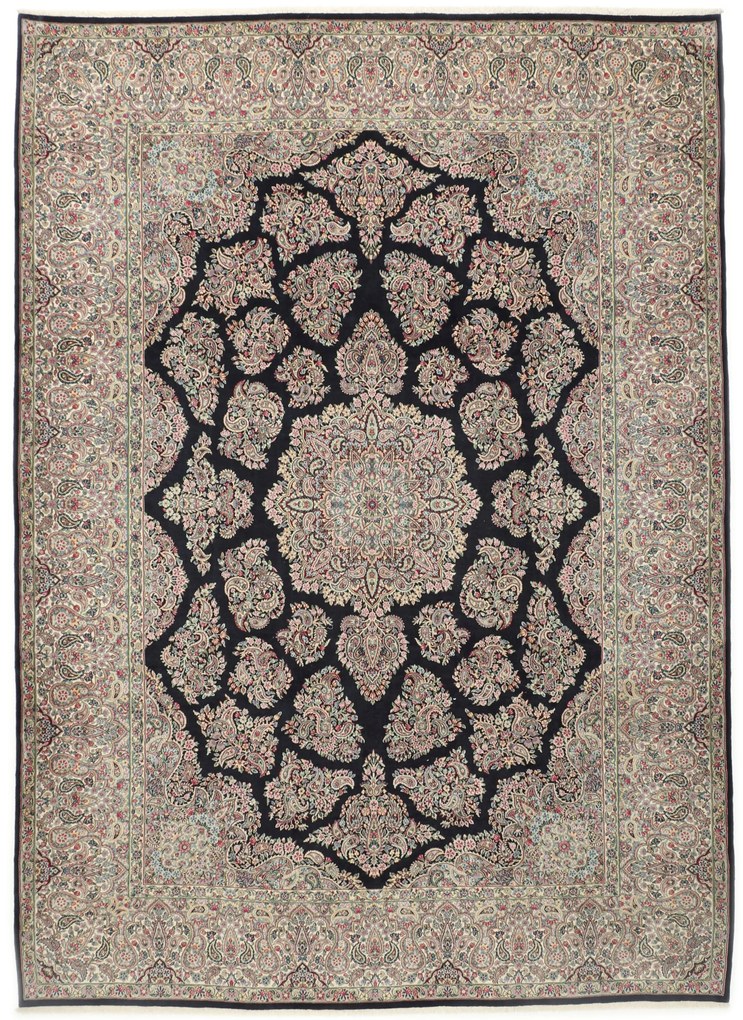 Kerman Tappeto 370x270 (Iran) Annodato A Mano