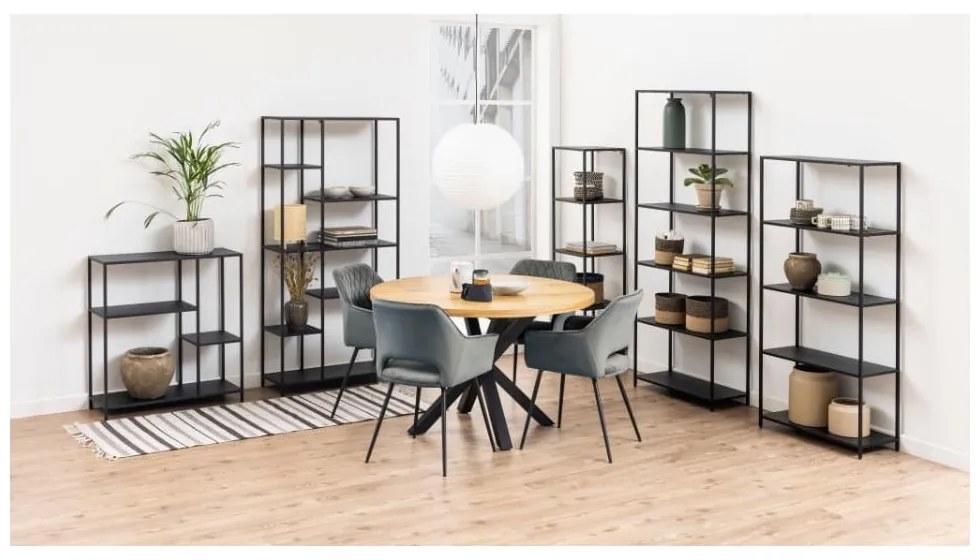 Libreria nera in metallo 80x165 cm Newcastle - Actona