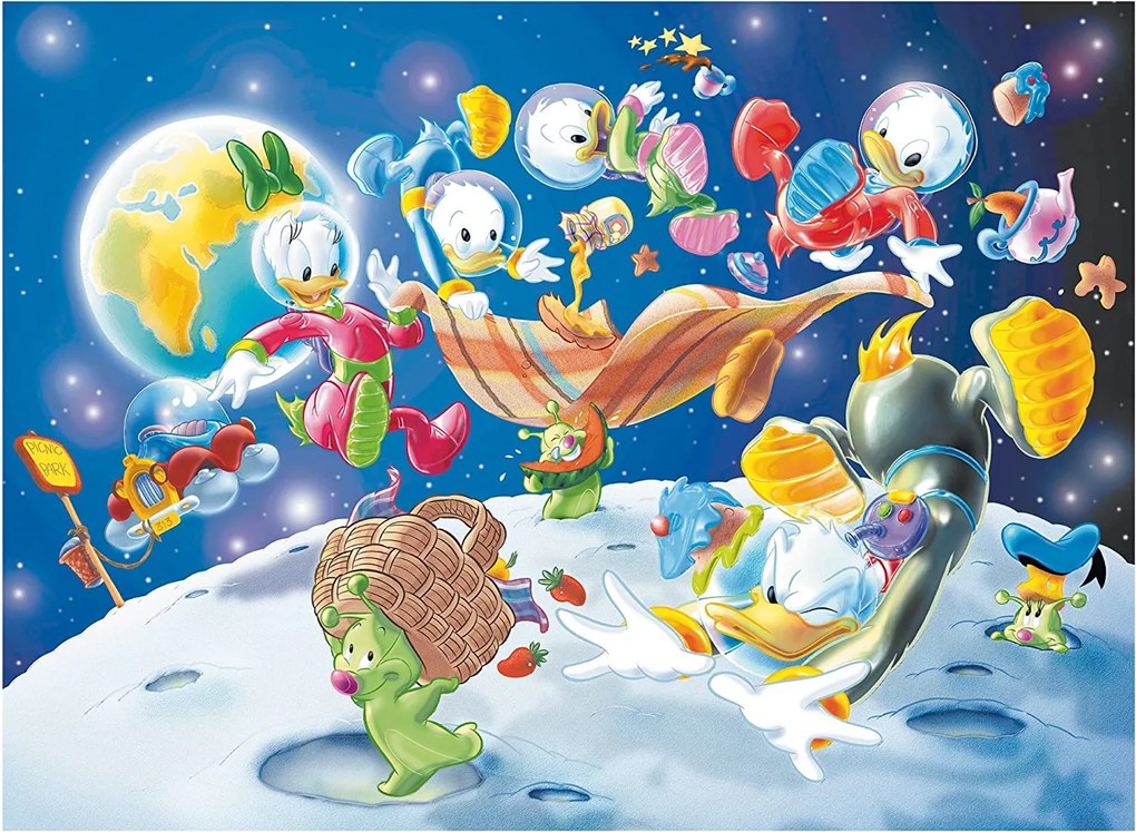 Puzzle maxi double-face Disney Paperino Qui Quo Qua 108 pz retro colorabile 3356