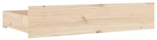 Cassettoni da Letto 4 pz in Legno Massello di Pino