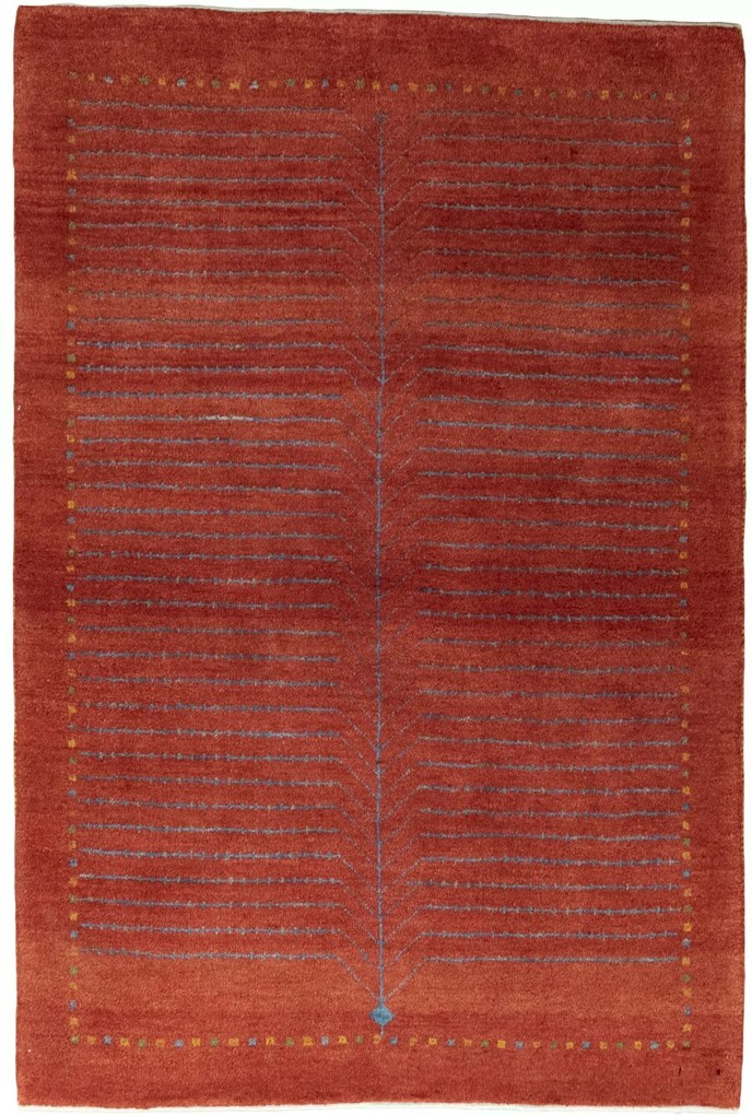 Gabbeh Tappeto persiano 130x180 Rosso (Iran) Annodato A Mano