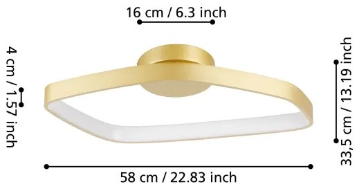 Eglo 900916 - Plafoniera LED dimmerabile VALLEROSA LED/25,2W/230V