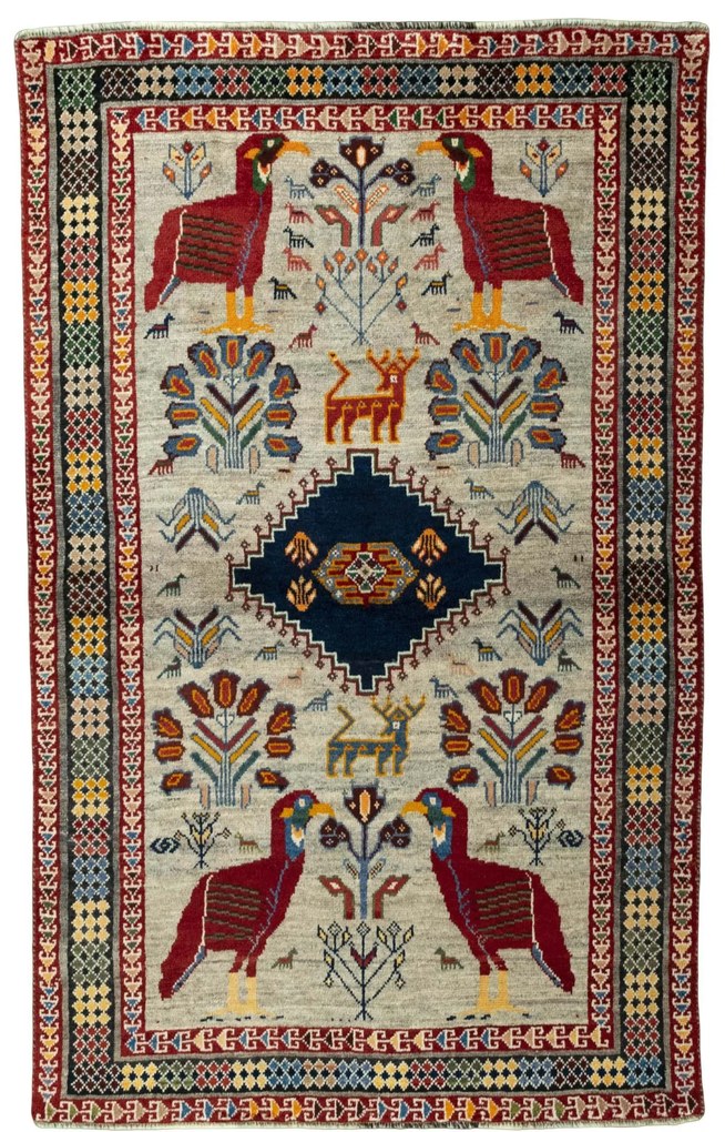 Gabbeh Tappeto persiano 120x200 Beige (Iran) Annodato A Mano