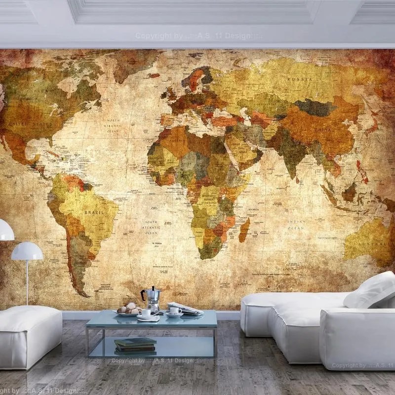 Fotomurale adesivo  Mappamondo antico  Larghezza x Altezza Home decor 98x70