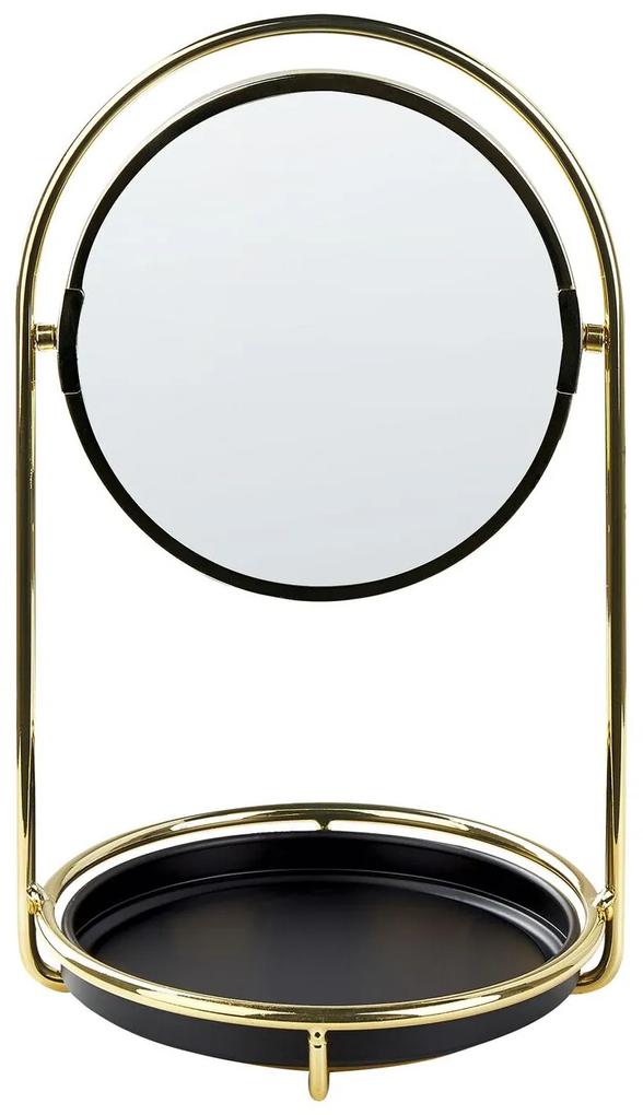 Specchio da tavolo oro ø 15 cm INDRE Beliani