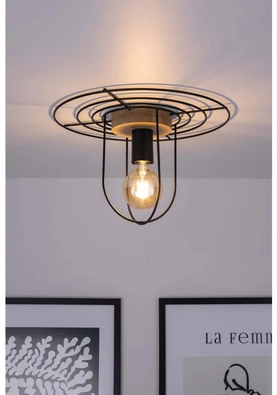 Plafoniera scandinavo Plafoniera scandinavo Cesare E27 nero x nero IP20, 1XE27