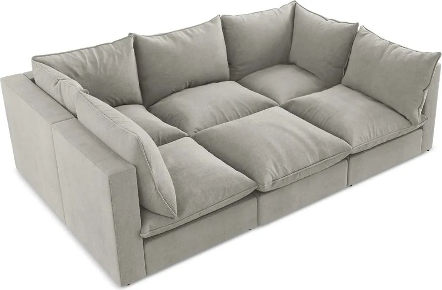 Divano grigio chiaro 255 cm Manao – Makamii