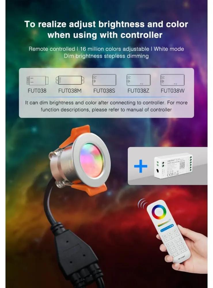 Faretto LED 3W RGBW Multicolore IP66 - MiLight SL4-12 Colore RGBW