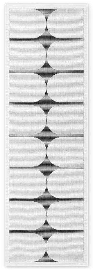 Passatoia da interno ed esterno bianca e nera 80x250 cm Duet Bowen – NORTHRUGS