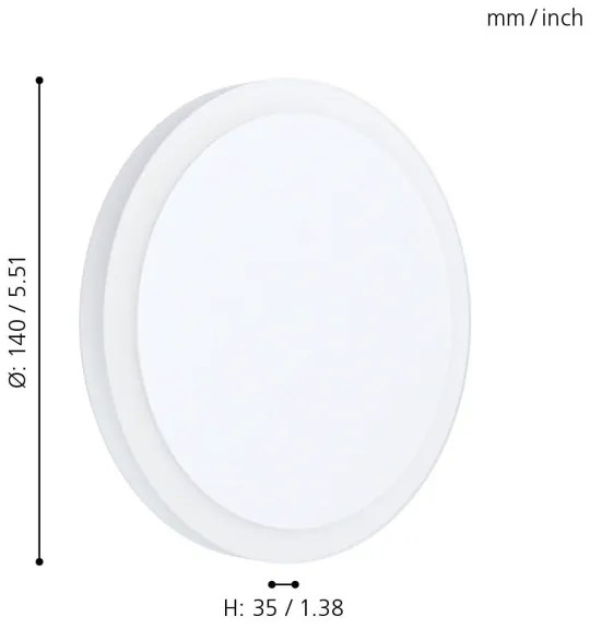 Eglo 98655 - Plafoniera LED MONGODIO 1 LED/5,4W/230V