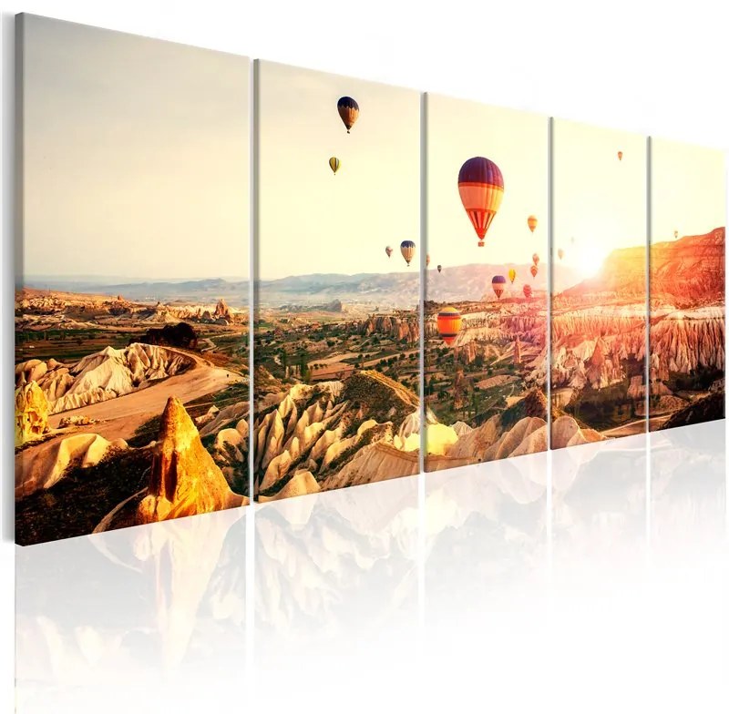 Quadro Balloon Rides I  Colore Blu, Dimensioni e Misure 200x80