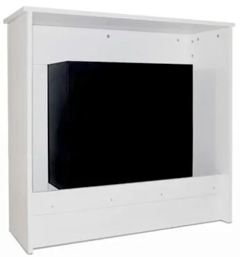 Camino a bioetanolo da terra in legno bianco Made in Italy Michelangelo 96x36x90h