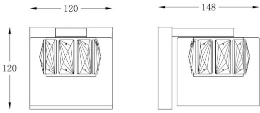 Zuma Line W0389-01A-B5AC - Applique LED di cristallo GEM LED/5W/230V