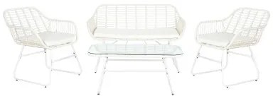 Divano e Tavolo DKD Home Decor Metallo rattan sintetico 124 x 74 x 84 cm