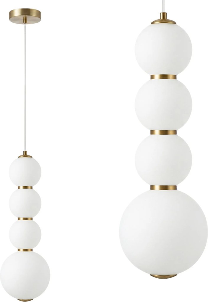 Lampada a sospensione a LED LHJ114-4CP oro spazzolato