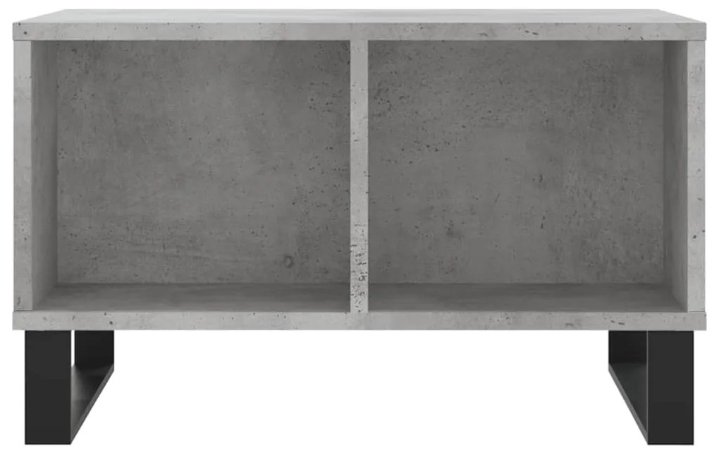 Tavolino salotto grigio cemento 60x50x36,5 cm legno multistrato