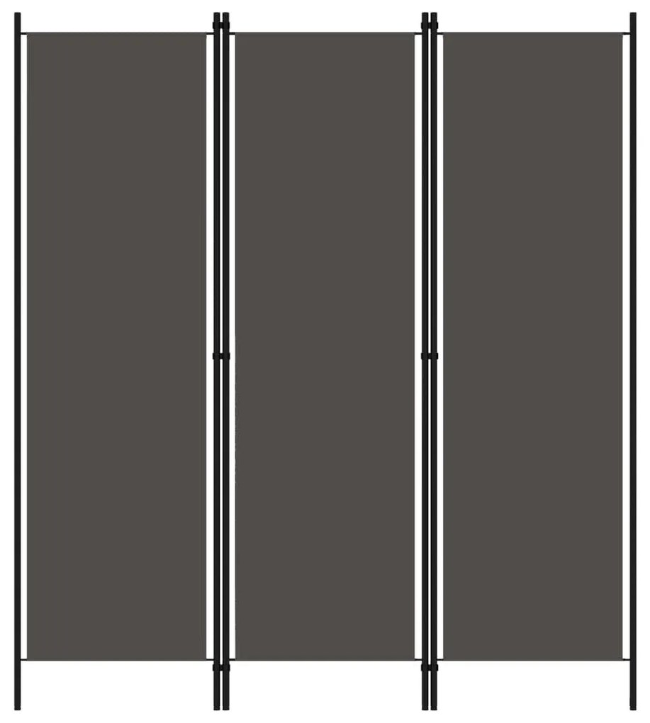 Paravento a 3 Pannelli Antracite 150x180 cm