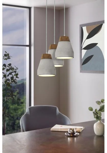 Eglo 95526 - Lampadario TAREGA 3xE27/60W/230V