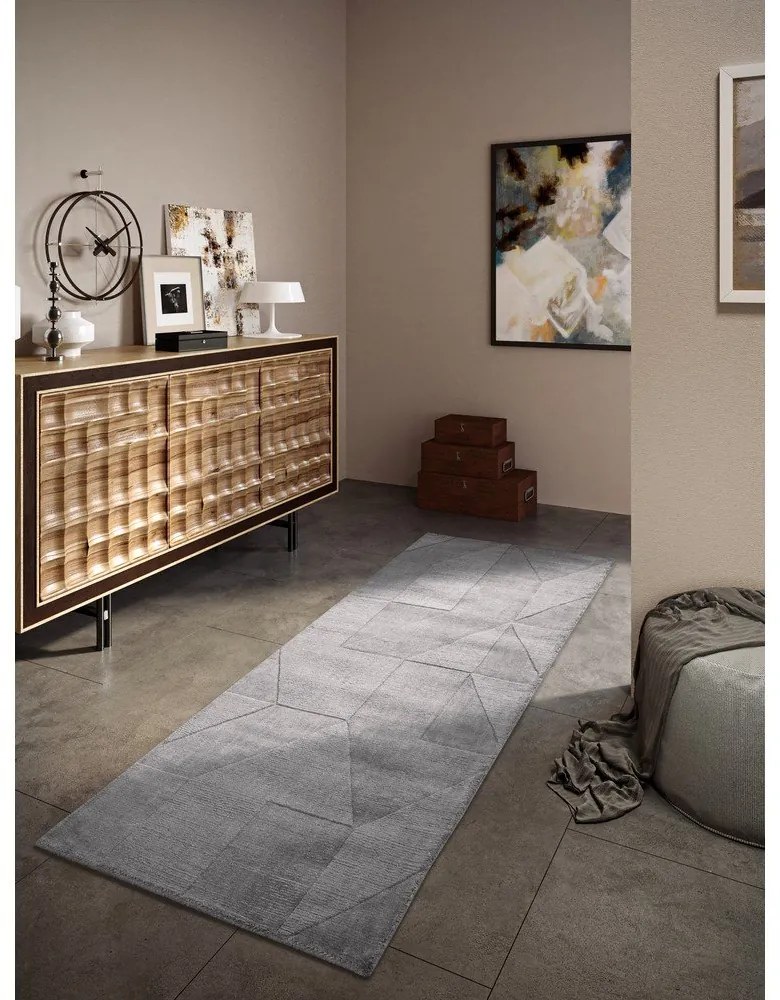 Passatoia grigia in lana tessuta a mano 80x250 cm Ursule - Villeroy&amp;Boch