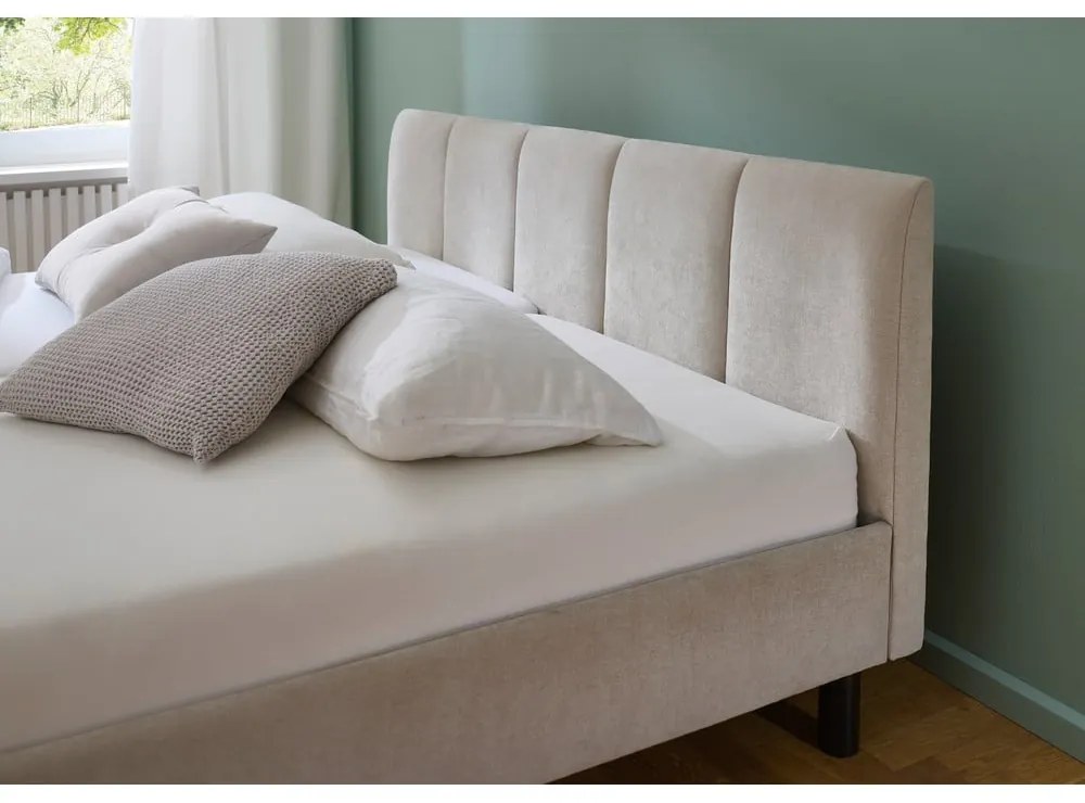 Letto matrimoniale imbottito beige rete non inclusa 180x200 cm Joker – Meise Möbel