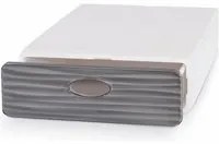 Cassetto contenitore multiuso da riordino 28x40x9 H qbox wave grigio Domopak