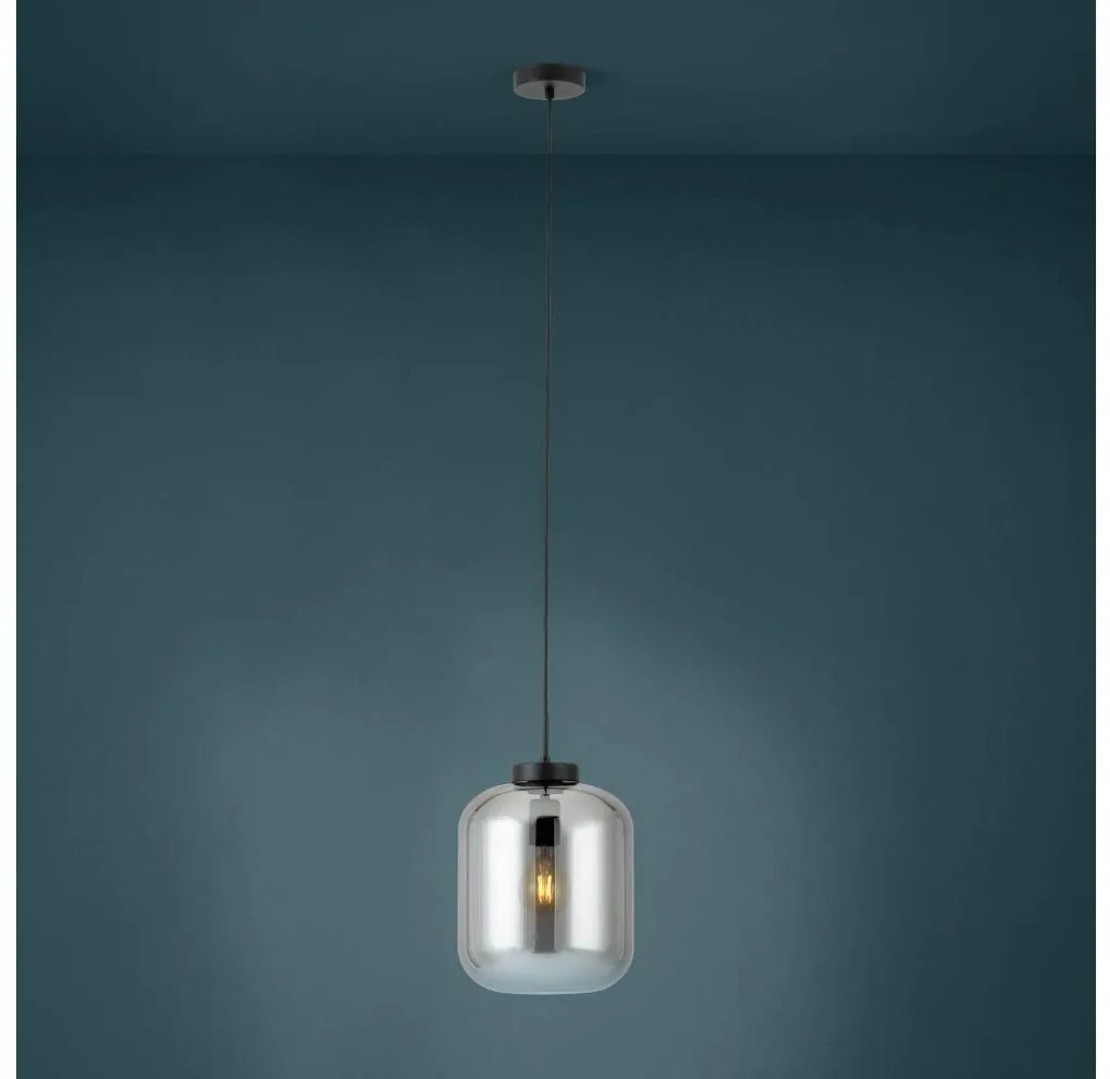 Eglo 39673 - Lampadario a sospensione con filo BULCIAGO 1xE27/40W/230V diametro 25 cm fumé
