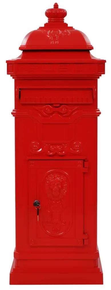 Cassetta della Posta in Alluminio Inossidabile Vintage Rossa