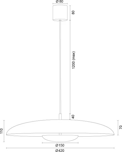 Argon 8870 - Lampada a sospensione con cavo BOLTON LED/12,5W/230V 3000K terracotta