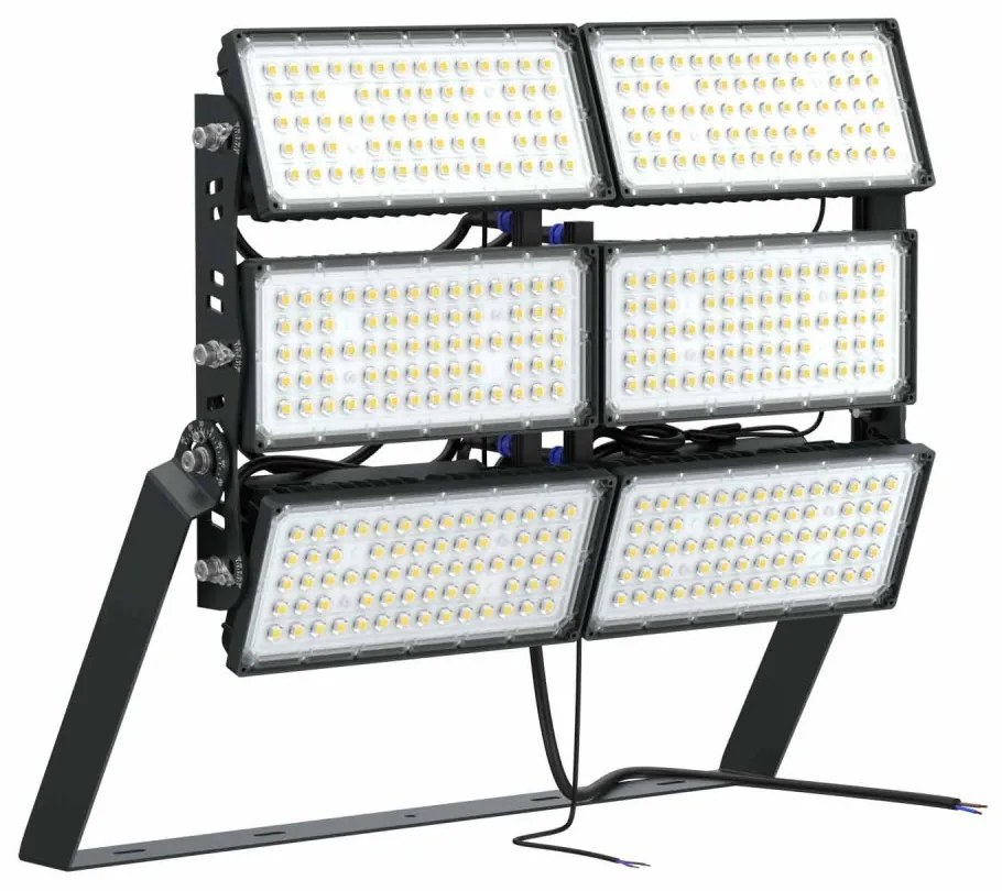 Faro Modulare LED 1.200W IP66, 167lm/W Dimmerabile DALI - INVENTRONICS Colore Bianco Freddo 5.000K, Scegli l'angolo di illuminazione 90°, Scegli le staffe dei moduli Orientabili