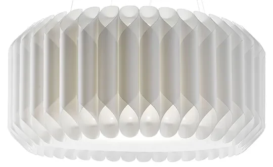 Sospensione Moderna 1 Luce Louise In Polilux Bianco D60 Made In Italy