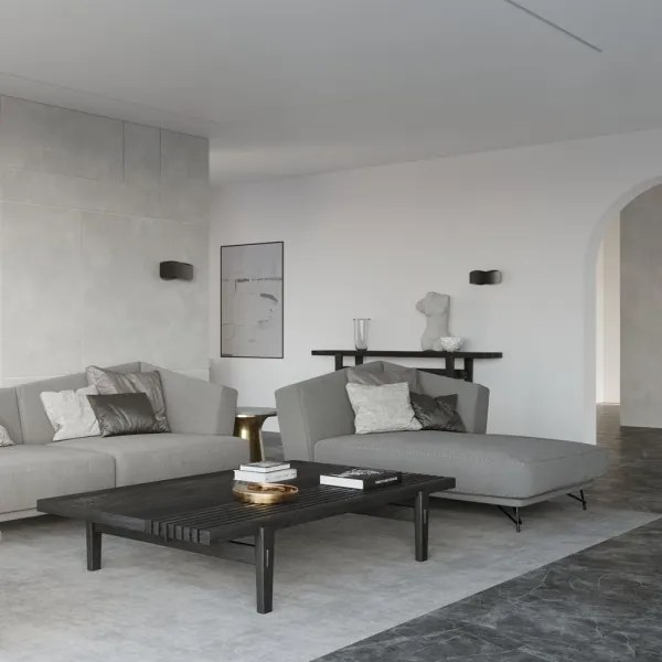 Sollux SL.1020 - Applique  TILA 2xG9/40W/230V 40 cm nera